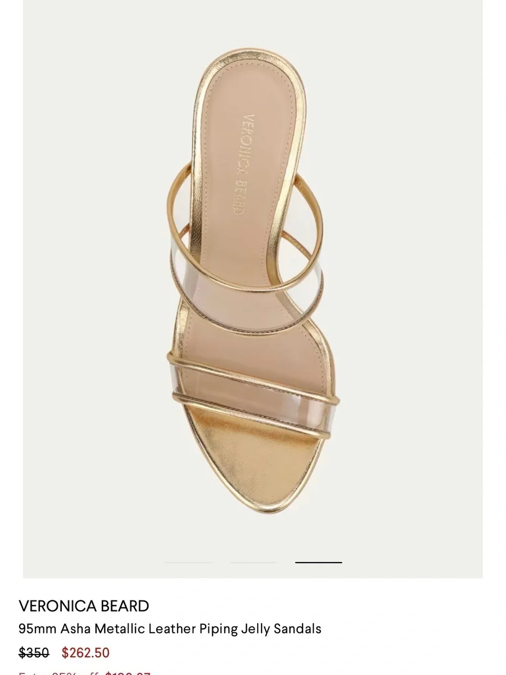 Veronica Beard Metallic Gold Multi-Strap High Heel Sandals